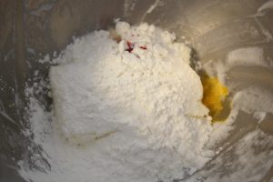 making cheesecake batter